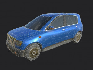 generic hatchback 01 dirty blue 3D Модель