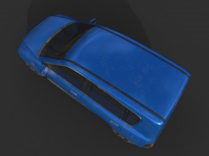 generic hatchback 01 dirty blue 3D Модель