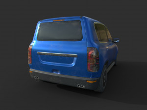 generic hatchback 01 dirty blue 3D Модель