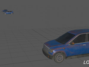 generic hatchback 01 rusty blue 3D Model