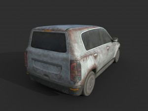 generic hatchback 01 rusty white Modelo 3D