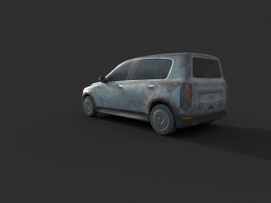 generic hatchback 01 rusty white Modelo 3D