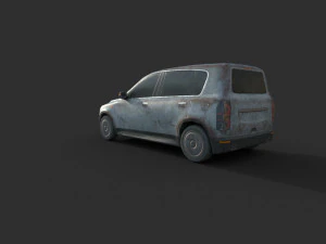 berlina generica 01 bianco ruggine Modello 3D