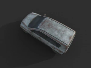 berlina generica 01 bianco ruggine Modello 3D