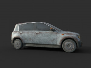 generic hatchback 01 rusty white Modelo 3D