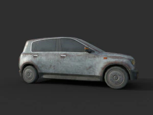 berlina generica 01 bianco ruggine Modello 3D