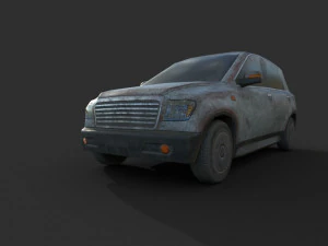 berlina generica 01 bianco ruggine Modello 3D