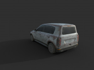 generic hatchback 01 rusty white Modelo 3D