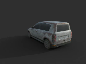 berlina generica 01 bianco ruggine Modello 3D