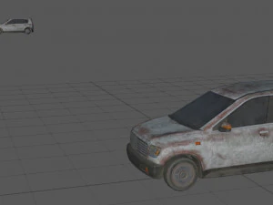 berlina generica 01 bianco ruggine Modello 3D