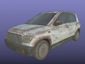 generic hatchback 01 rusty white Modelo 3D