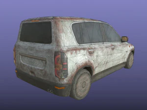 berlina generica 01 bianco ruggine Modello 3D