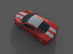 generic sport car dirty red Model 3D