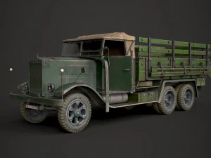 ww2 german krupp l3h163 truck 3D Model