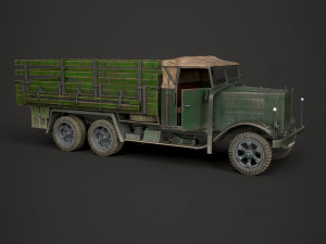 ww2 german krupp l3h163 truck Modèle 3D