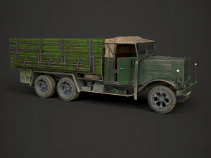 ww2 german krupp l3h163 truck 3D Model
