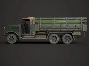ww2 german krupp l3h163 truck 3D Model