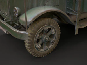 ww2 german krupp l3h163 truck 3D Model