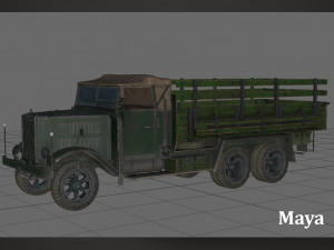ww2 german krupp l3h163 truck Modèle 3D