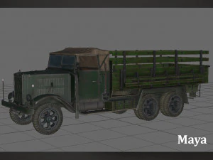 ww2 german krupp l3h163 truck 3D Model