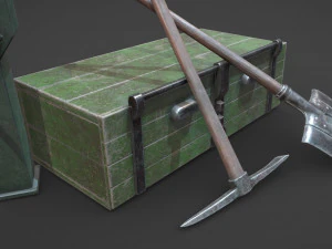 ww2 german army tools 3D Model