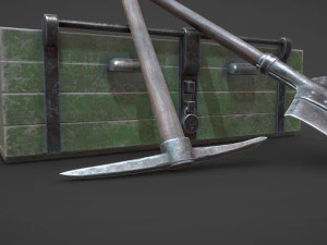 ww2 german army tools 3D Model