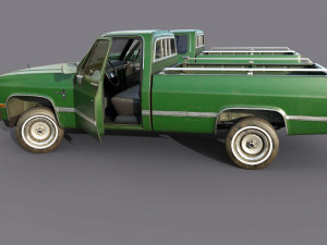 chevrolet c10 1982 green 3D Modell