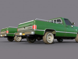 chevrolet c10 1982 green 3D Modell