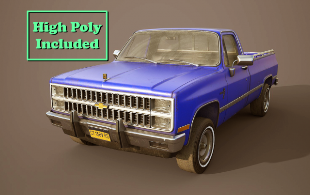  chevrolet c1 blue Modelo 3D in Coches Clásicos 3DExport