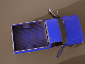 chevrolet c10 1982 blue 3D Model