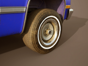 chevrolet c10 1982 blue 3D Model