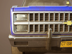 chevrolet c10 1982 blue 3D Model