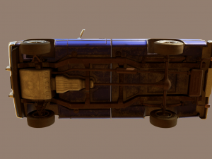 chevrolet c10 1982 blue 3D Model