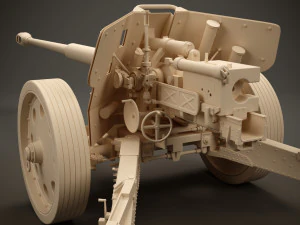 88 mm pak 4341 3D Model