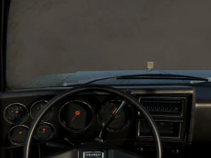 chevrolet c10 1982 black 3D Model