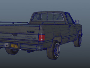chevrolet c10 1982 grey 3D Model