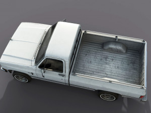 chevrolet c10 1982 white 3D Model