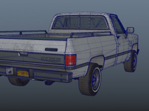 chevrolet c10 1982 white 3D Model