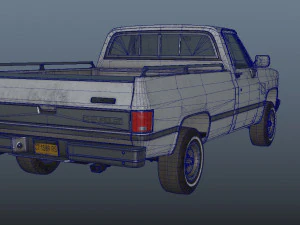 chevrolet c10 1982 white 3D Model