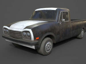generic pickup black 3D Model