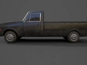 generic pickup black 3D Model