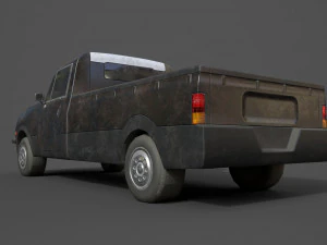 generic pickup black 3D Model