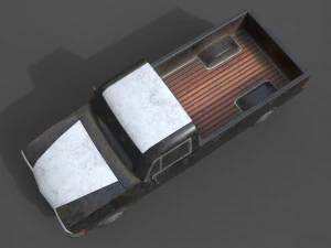 generic pickup black 3D Model