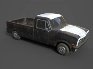 generic pickup black 3D Model