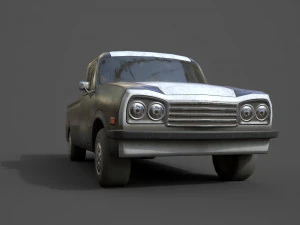 generic pickup black 3D Model