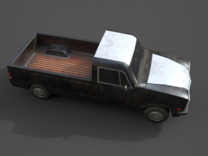 generic pickup black 3D Model