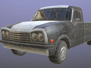 generic pickup black 3D Model
