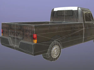 generic pickup black 3D Model