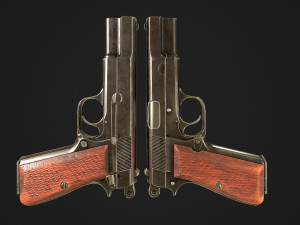browning high power p-35 9mm Modèle 3D