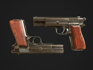 browning high power p-35 9mm 3D Model